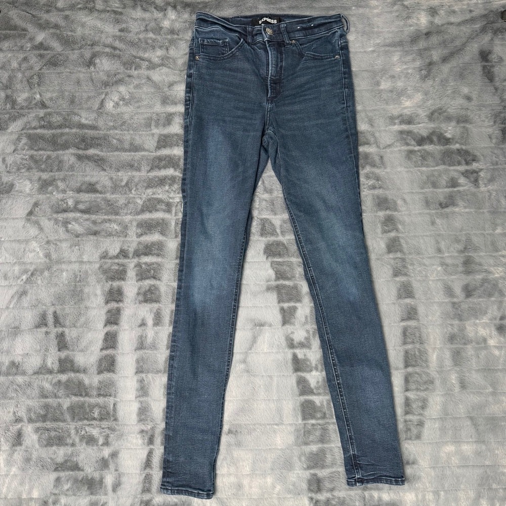 Express Denim Perfect High Rise Legging Jeans Dark Wash Stretch+ 0R 25x28